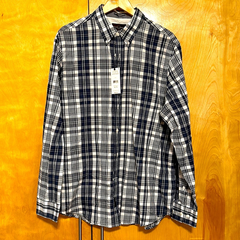 Black Brown Button Down